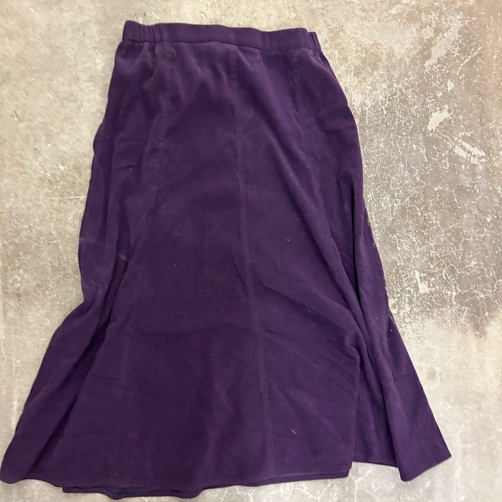 TanJay Deep Purple Maxi Skirt velvet‎ fairy grunge witchy